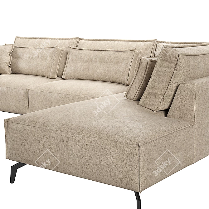 Modern Creta Corner Sofa Set 3D model image 3