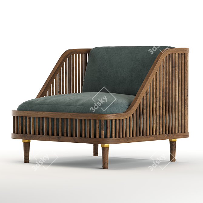  Luxe Lounge Chair 3D model image 2