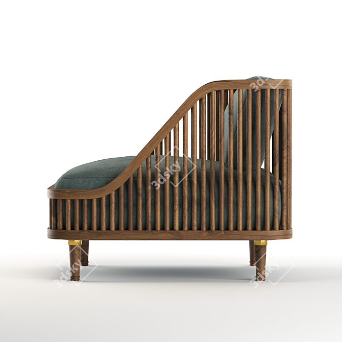  Luxe Lounge Chair 3D model image 3