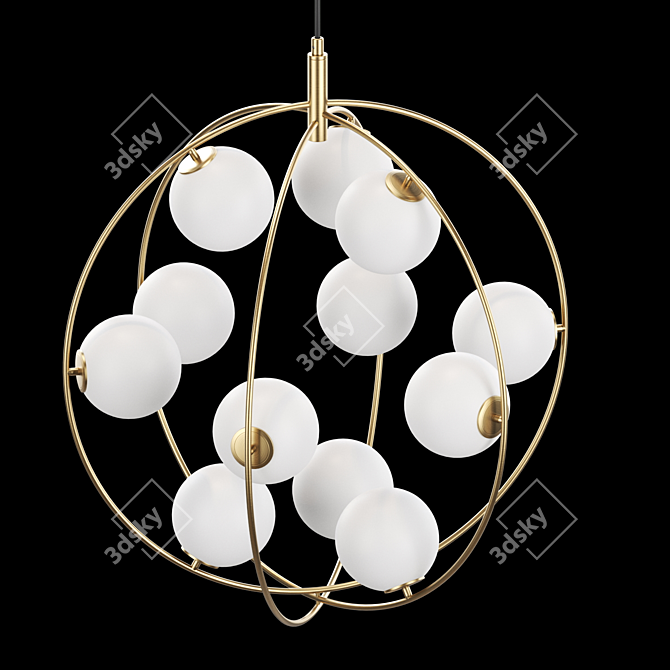 Lampatron Luncur: Stylish Sphere Pendant 3D model image 2