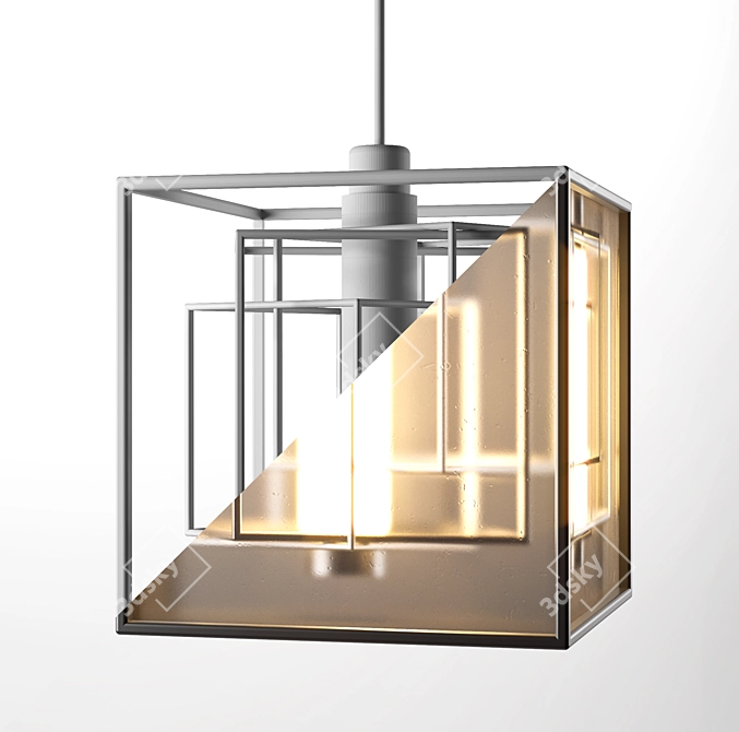 Cube Pendant Lamp 3D model image 2