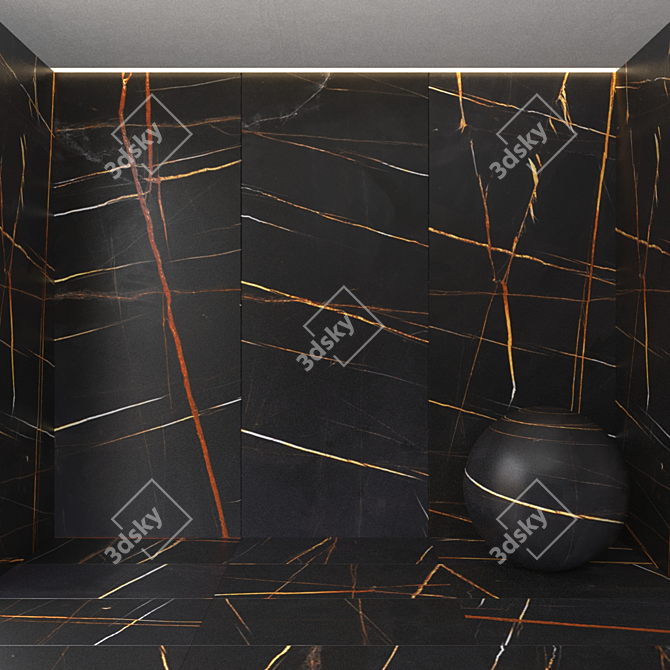 Elegant African Laurent Marble Tiles 3D model image 1