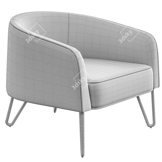 Regal Queen Armchair 3D model image 5
