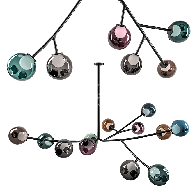 Elegant 28-Arm Chandelier - Stunning Illumination 3D model image 1