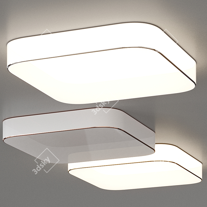 Penta Slide Square: Stylish Ceiling Luminaires 3D model image 1