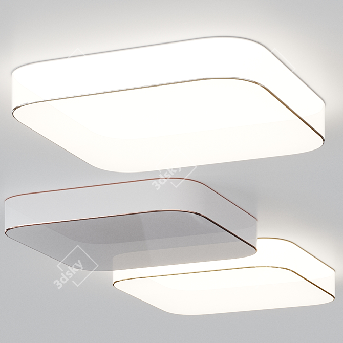 Penta Slide Square: Stylish Ceiling Luminaires 3D model image 2