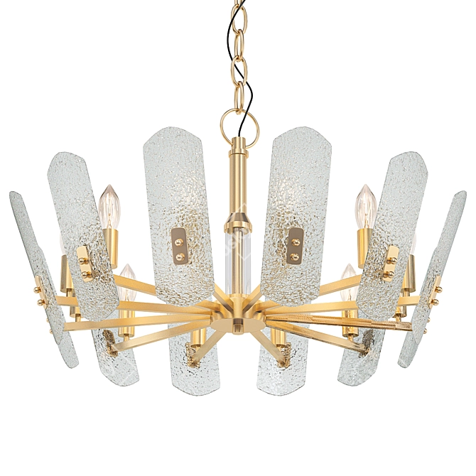 Sleek Glass Pendant Light 3D model image 1