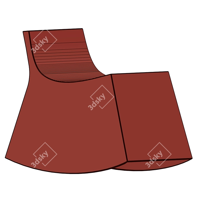 Contemporary BURANO CEMENT Furniture 3D model image 2