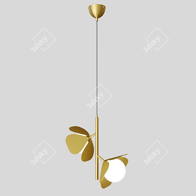 Glowing Flower Pendant Light 3D model image 5