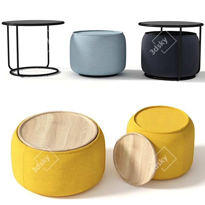 Softline Tom: The Perfect Pouf for Your Space 3D model image 3