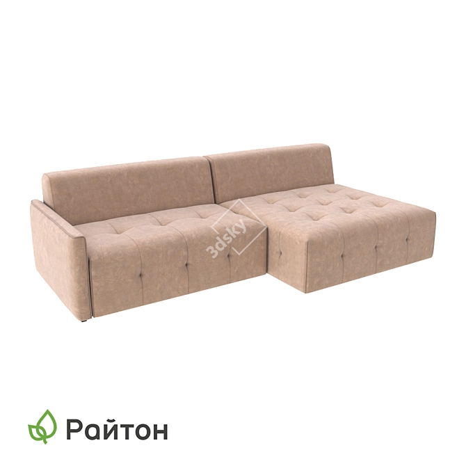 Modern Geometric Corner Sofa 3D model image 1
