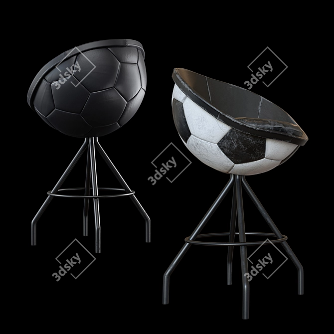 Score Big with the HATTRICK Football Barstool 3D model image 1