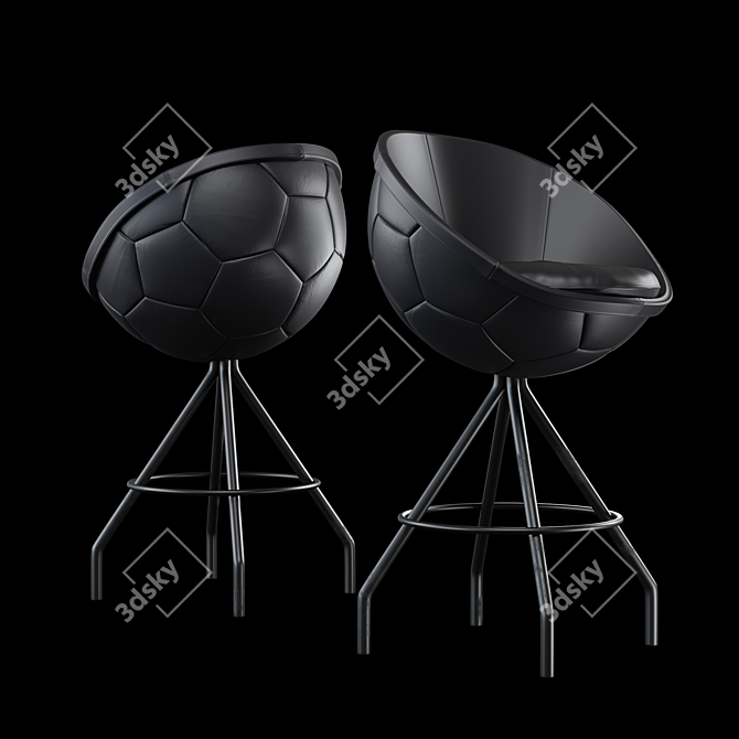 Score Big with the HATTRICK Football Barstool 3D model image 2