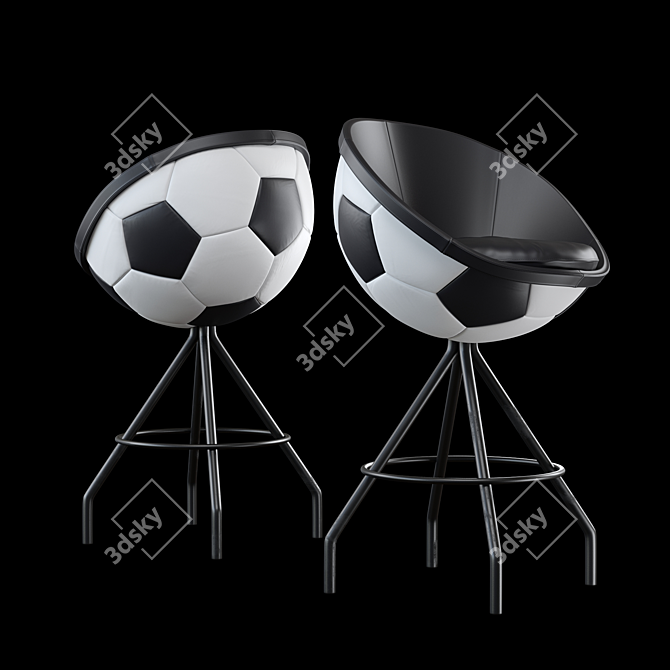 Score Big with the HATTRICK Football Barstool 3D model image 3