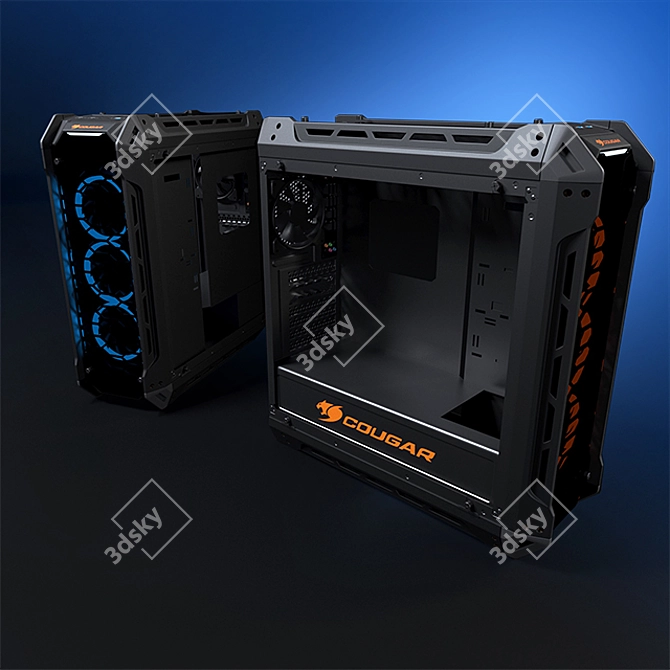 Title: COUGAR Panzer-G Black Gaming Full-Tower 3D model image 13