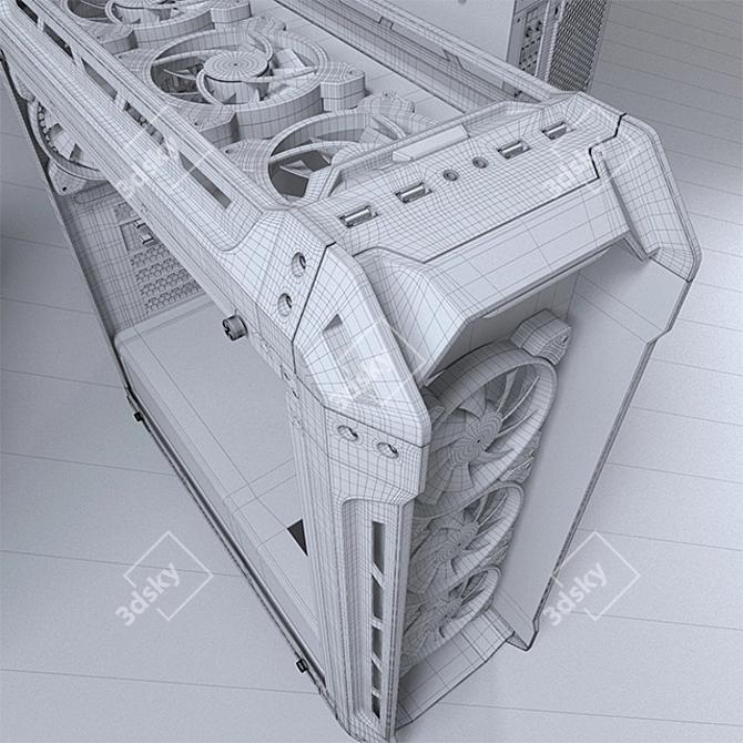 Title: COUGAR Panzer-G Black Gaming Full-Tower 3D model image 16
