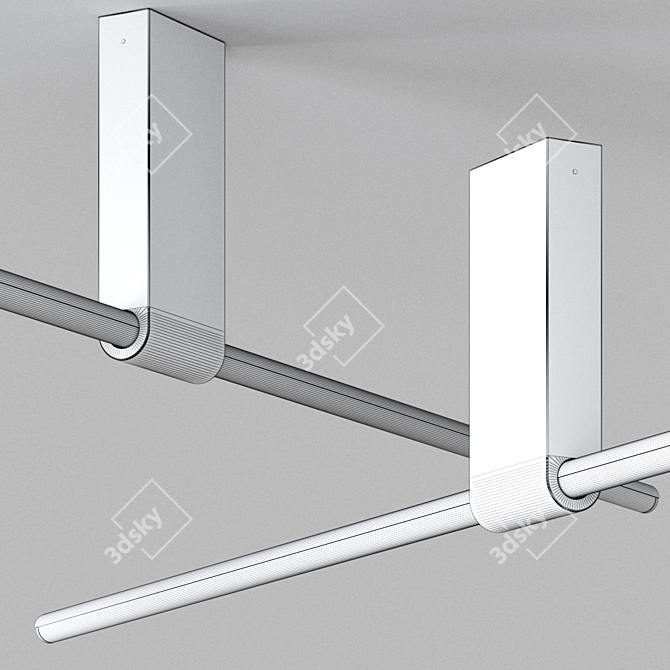 Lancia LED Aluminium Ceiling Lamp 3D model image 2