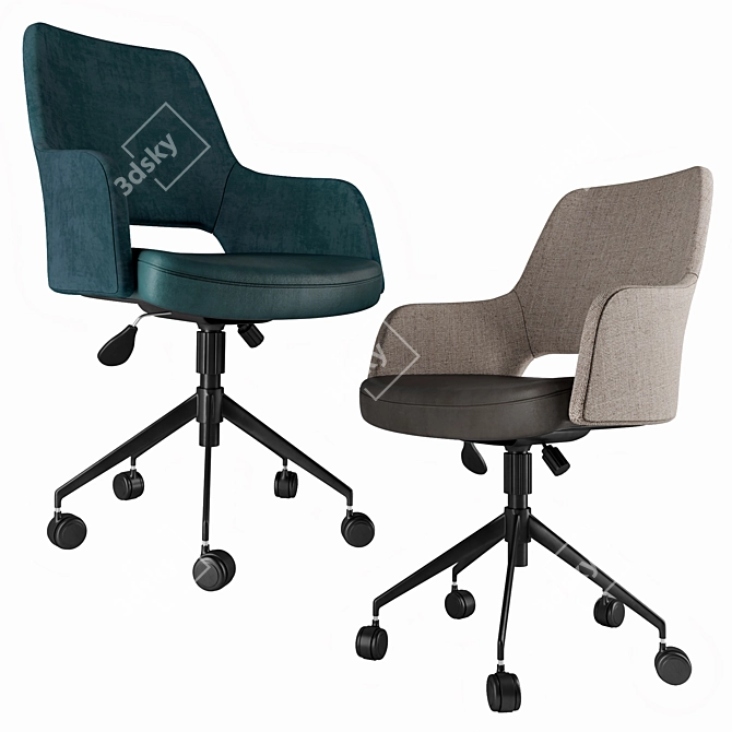 ErgoFlex Tilt Office Chair 3D model image 4