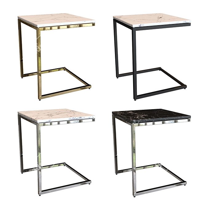 Smart Tables_Set - Sleek and Functional 3D model image 1