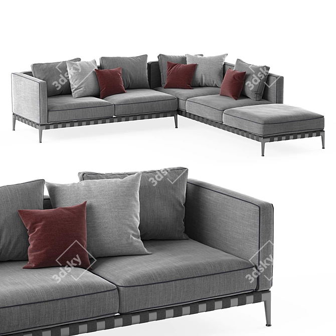 Modern Elegance: Flexform Atlante Sofa 3D model image 1