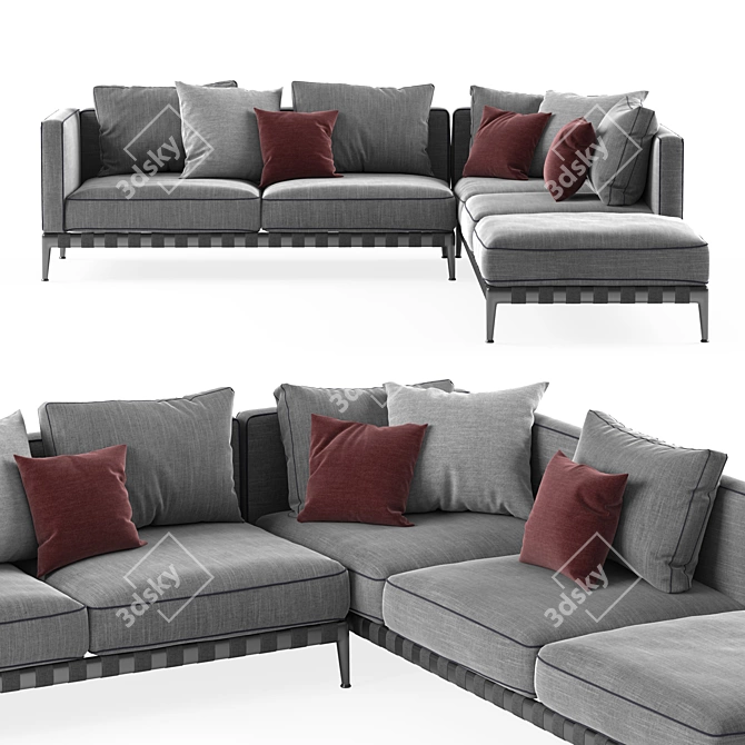 Modern Elegance: Flexform Atlante Sofa 3D model image 2