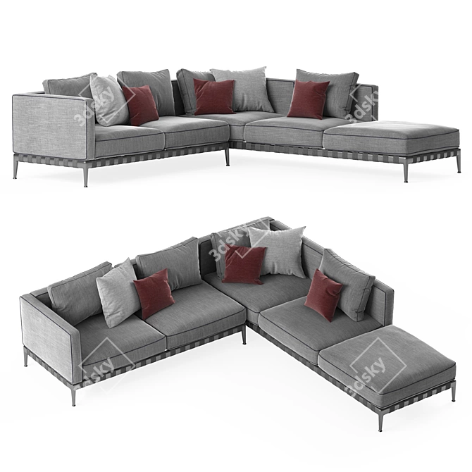 Modern Elegance: Flexform Atlante Sofa 3D model image 3