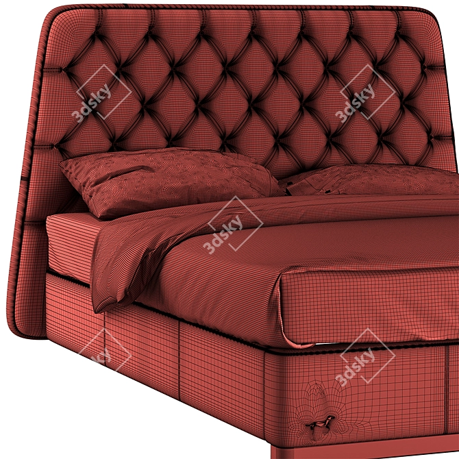 Elegant Geometry: Lady Sofaclub Bed 3D model image 5