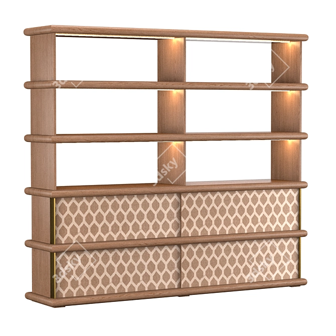 Tecninova Bookcase: Stylish Storage Solution 3D model image 4
