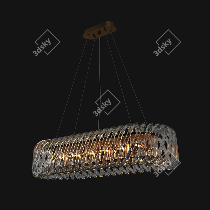 Title: Divinare Megan Crystal Chandelier 3D model image 2