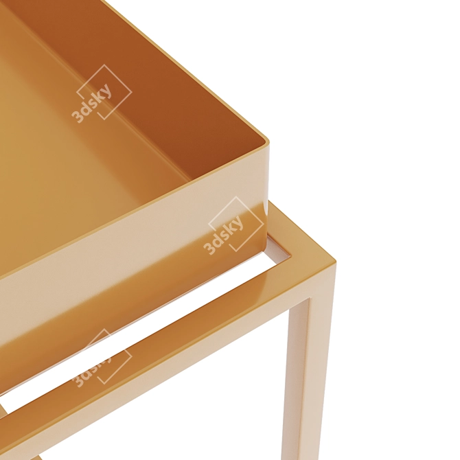 Versatile Multicolor Tray Tables 3D model image 5