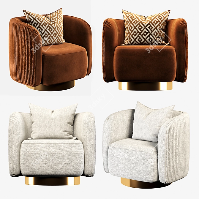 Elegant Eichholtz Armchair: Perfect for Your Home 3D model image 3