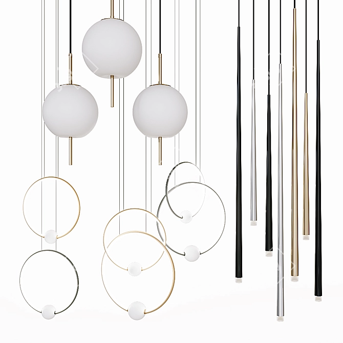 Luxury Lighting Set: Lampatron Laird, Lioba, Griggs Griggs Duo 3D model image 1