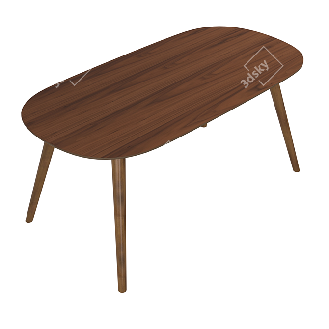 Phoenix Oak Dining Table 3D model image 3