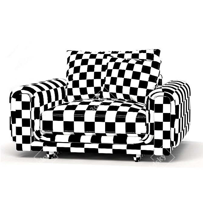 Stylish Roche Bobois Underline Loveseat: The Ultimate Modern Comfort 3D model image 4