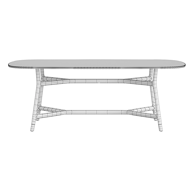 Elegant Joyce Piano Marble Table 3D model image 5