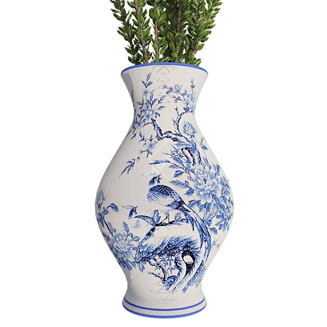 Spring Blooming Vase 3D model image 4