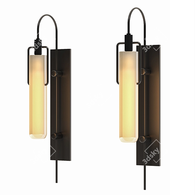 Sleek Wall Light. 3D model image 1