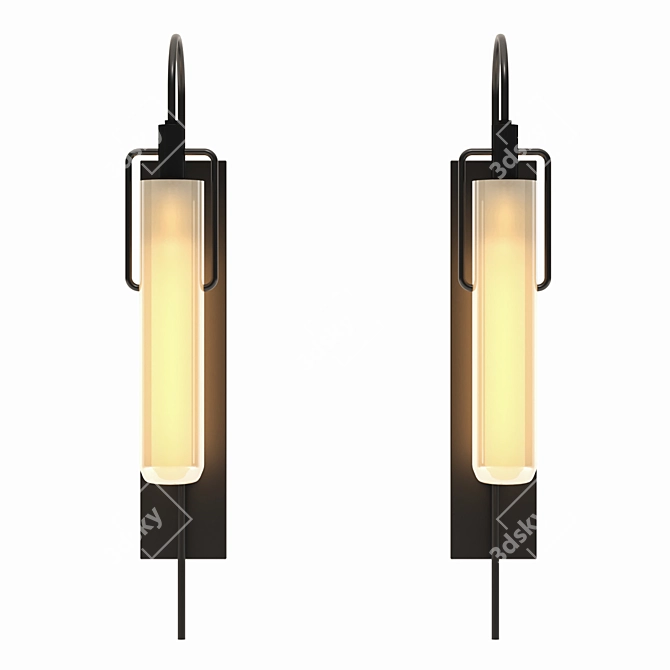 Sleek Wall Light. 3D model image 2