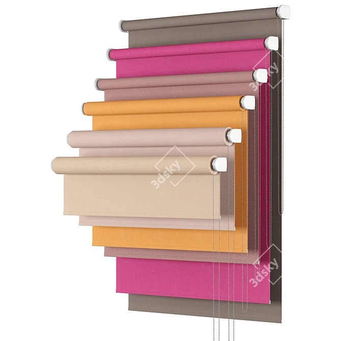 Santiago Warm Roller Blind 3D model image 2