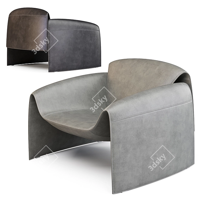 Poliform Le Club: Modern Elegance Armchair 3D model image 1