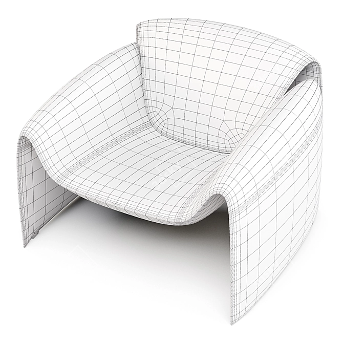 Poliform Le Club: Modern Elegance Armchair 3D model image 5