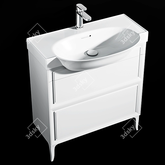 Laufen Classic Washbasins: Timeless Elegance 3D model image 4