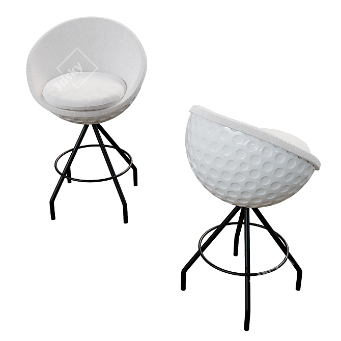 Eagle Golf Ball Barstool: Stylish Seating for Golf Lovers 3D model image 3