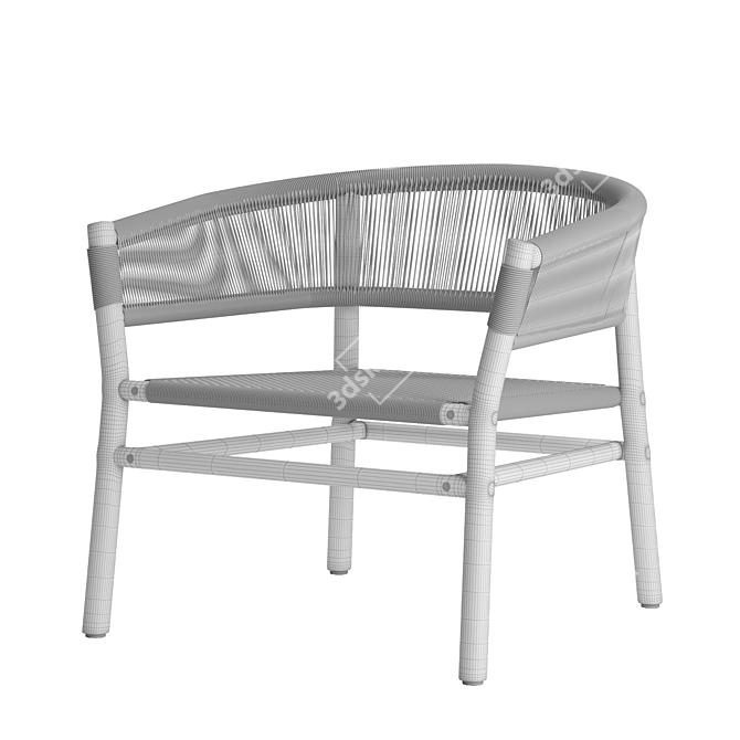 Ethimo Kilt Lounge Chair: Elegant Comfort for Your Space 3D model image 5