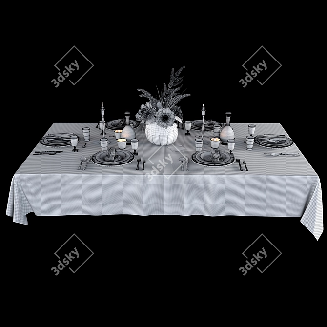 Elegant Table Setting 3D model image 5