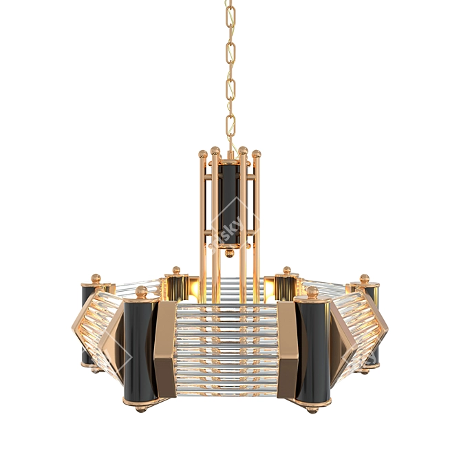 Bakalowits & Sohne Glass Tube Chandelier - 6 & 12 Lamp Options 3D model image 2