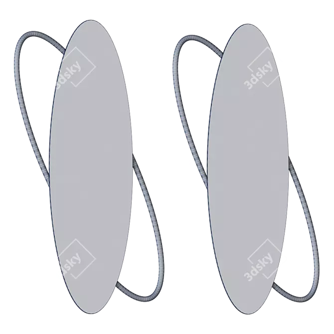 Modern Oval Mirror 160cm x 90cm 3D model image 2