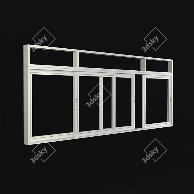 Sleek Aluminum Sliding Doors & Windows 3D model image 3