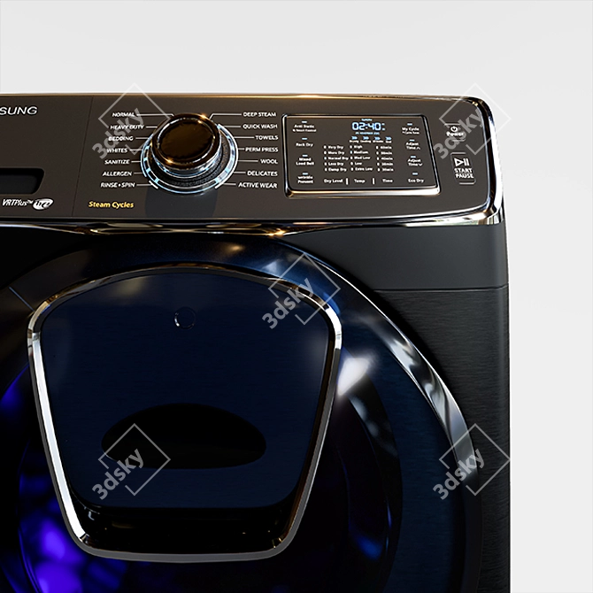 Samsung Turbo+ Washer: Powerful & Efficient 3D model image 10