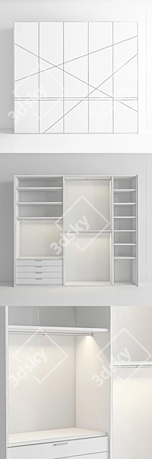 Sleek Poliform Wardrobe 3D model image 4